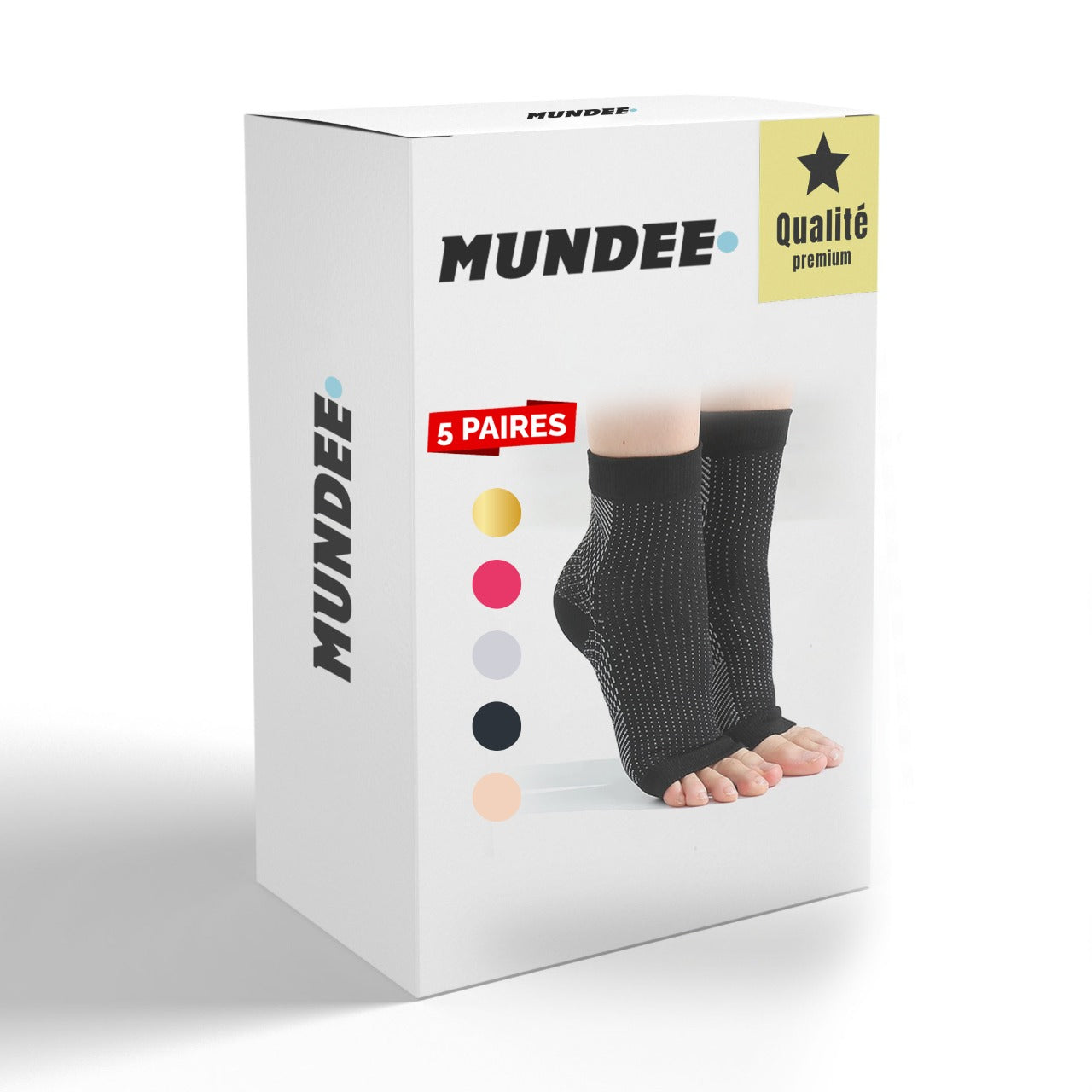 Mundee™  Chaussette compression anti-fatigue (5 PAIRES)